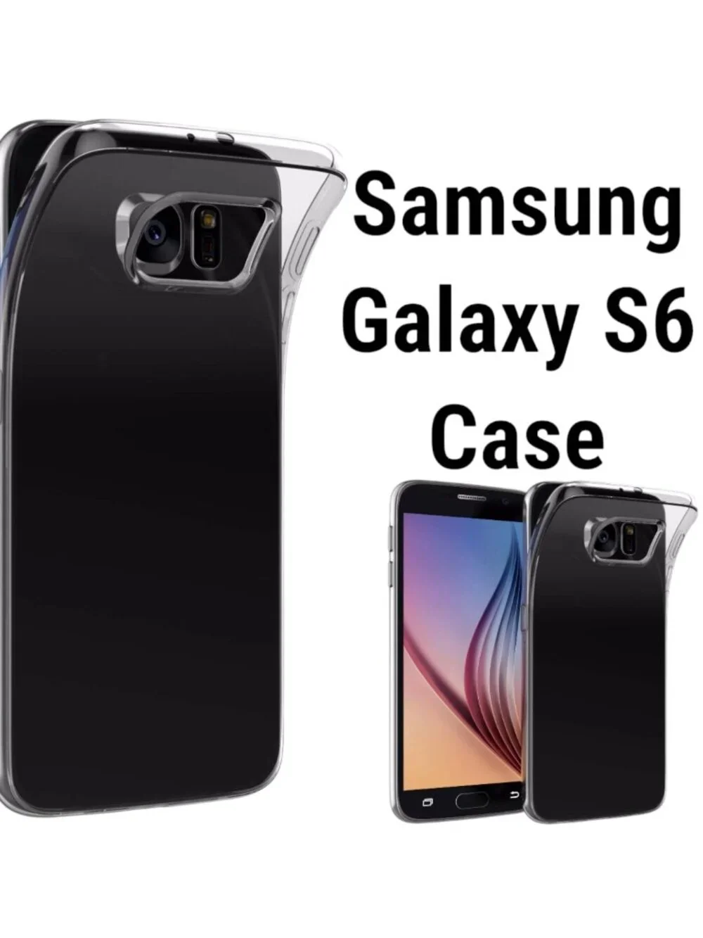 2 NEW Samsung Galaxy S6 Case Clear Transparent Slim Scratch Resistant TPU Cover